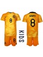 Billige Nederland Cody Gakpo #8 Hjemmedraktsett Barn VM 2022 Kortermet (+ Korte bukser)